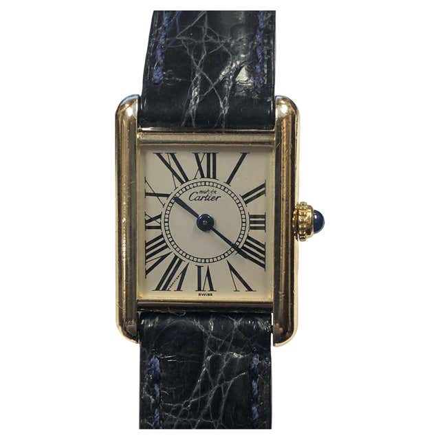Cartier Classic Ladies Vermeil Tank Quartz Wrist Watch at 1stDibs ...