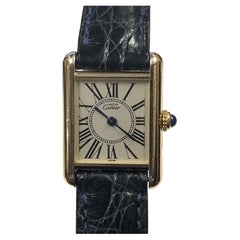 Cartier Classic Ladies Vermeil Tank Quartz Wrist Watch