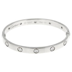Cartier Classic Love 10 Diamant-Armreif aus 18 Karat Weißgold