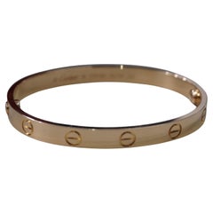 Cartier Classic Love Bracelet in Rose Gold Size 17 with Box & Papers B6067417