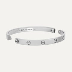 Cartier Classic Love Bracelet in White Gold Size 19