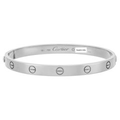 Cartier Classic Love Bracelet in White Gold Size 19