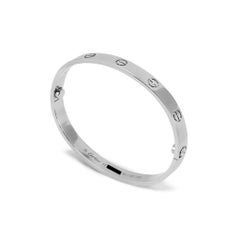 Cartier Classic Model 18K White Gold Iconic Love Bangle Bracelet
