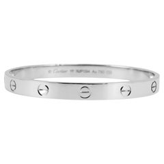 Cartier Classic Model 18K White Gold Iconic Love Bangle Bracelet