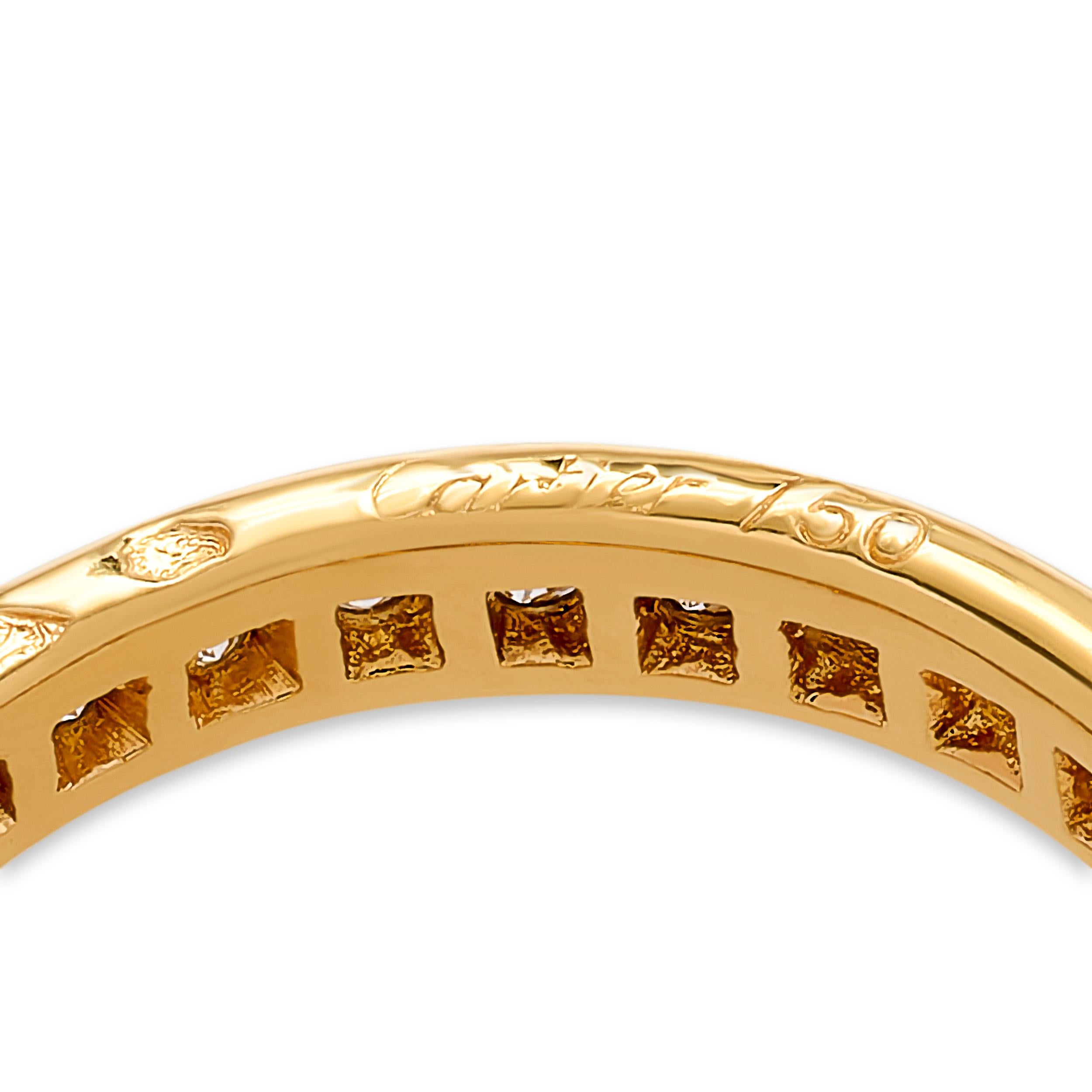 Round Cut Cartier Classic Model Diamond Trinity Rolling Ring in 18k Yellow Gold For Sale