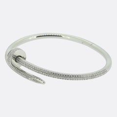 Cartier Classic Model Juste Un Clou Diamond Bangle Size 17