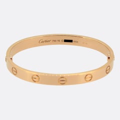 Cartier Classic Model LOVE Bangle Size 16