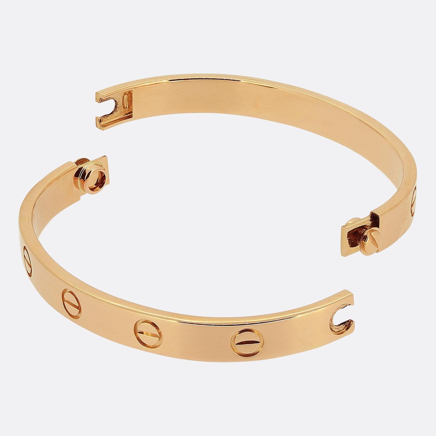 Cartier Modello Classico LOVE Bangle Misura 16 In condizioni ottime in vendita a London, GB