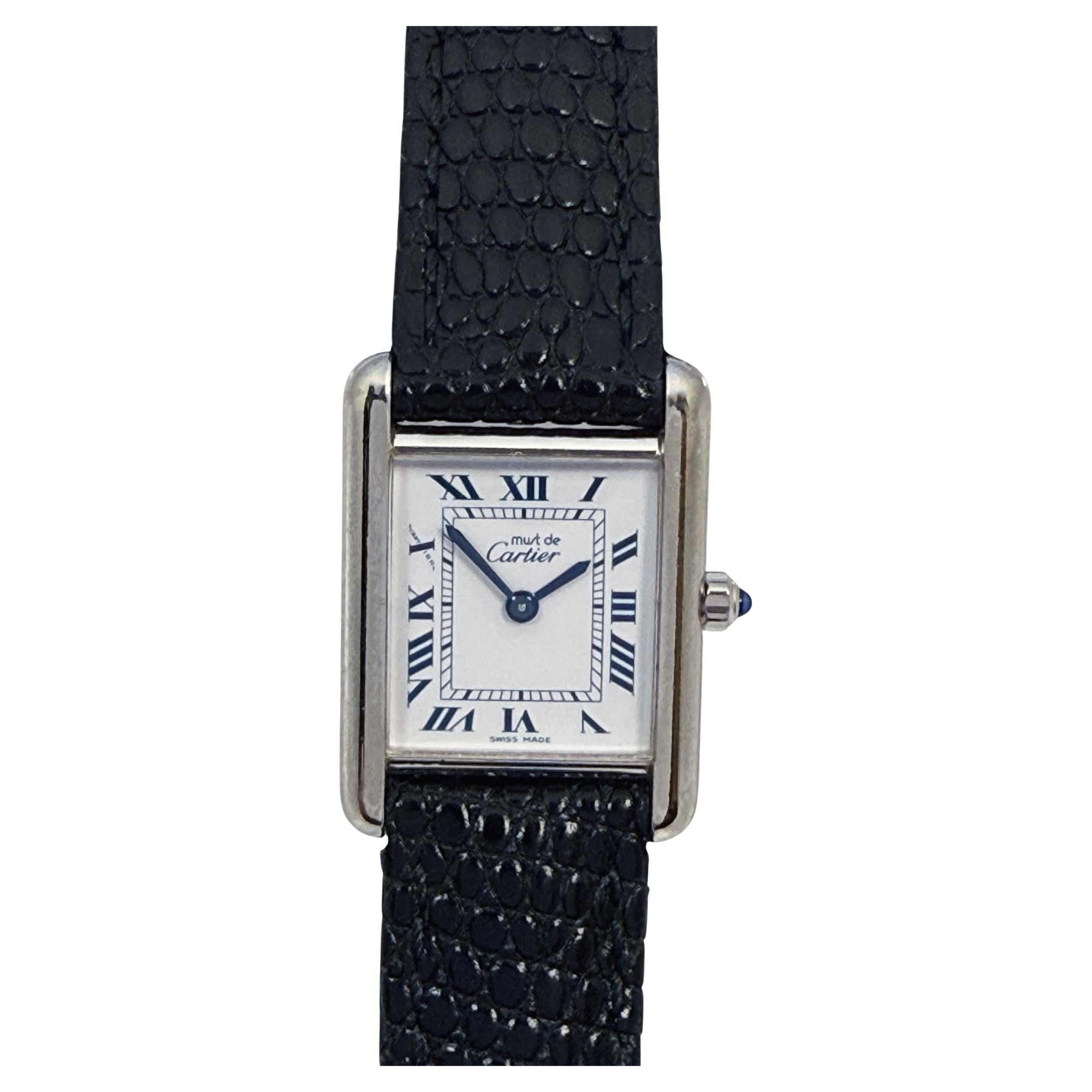 Cartier Classic Sterling Silver Tank Ladies Wrist Watch For Sale at 1stDibs — free download