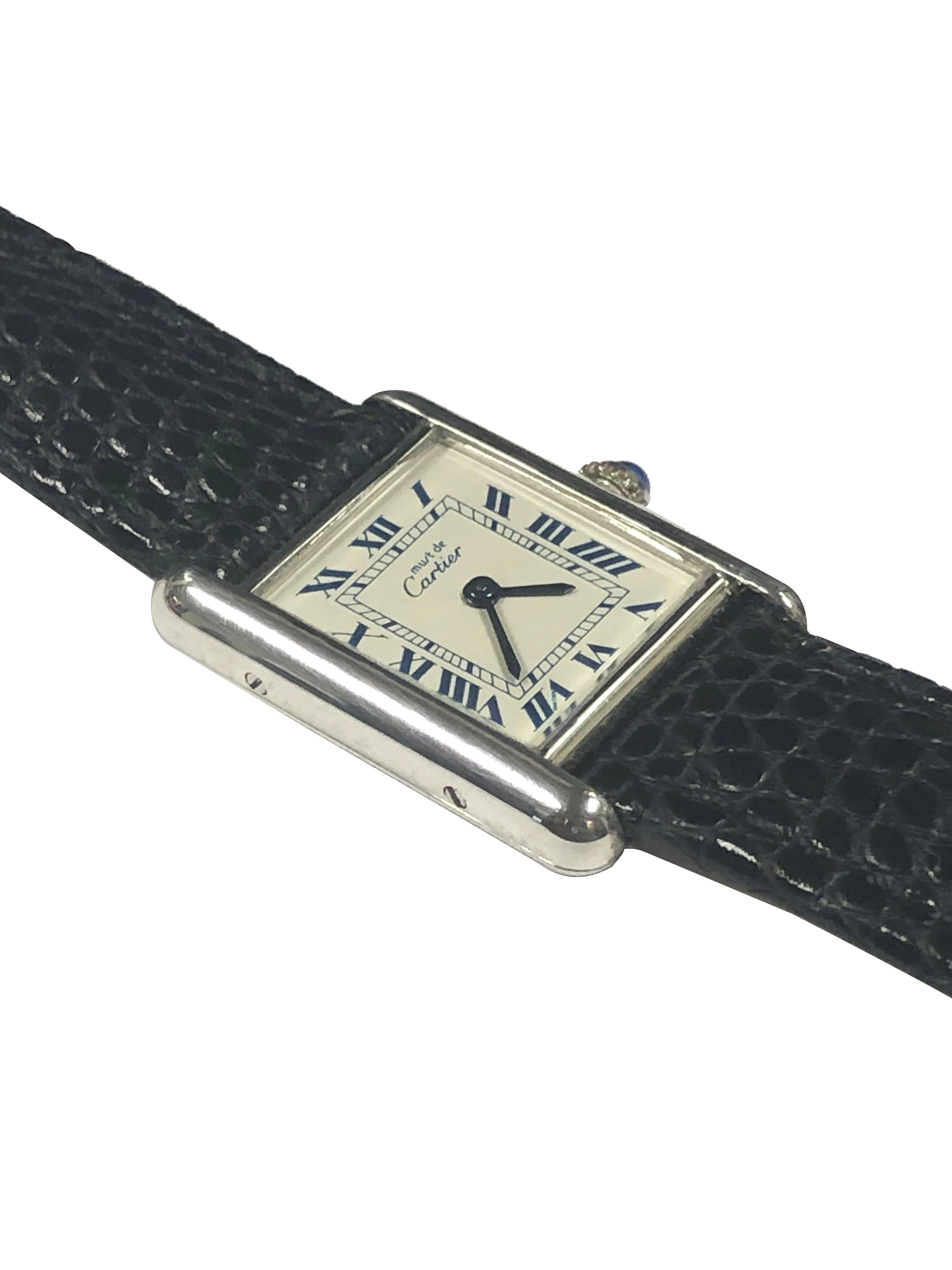 Women's Cartier Classic Tank .925 Sterling Ladies Quartz Wrist Watch