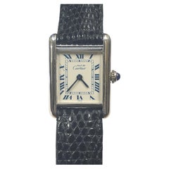 Cartier Classic Tank .925 Sterling Ladies Quartz Wrist Watch