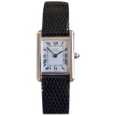 Cartier Classic Tank Sterling Silver Quartz Ladies Wristwatch