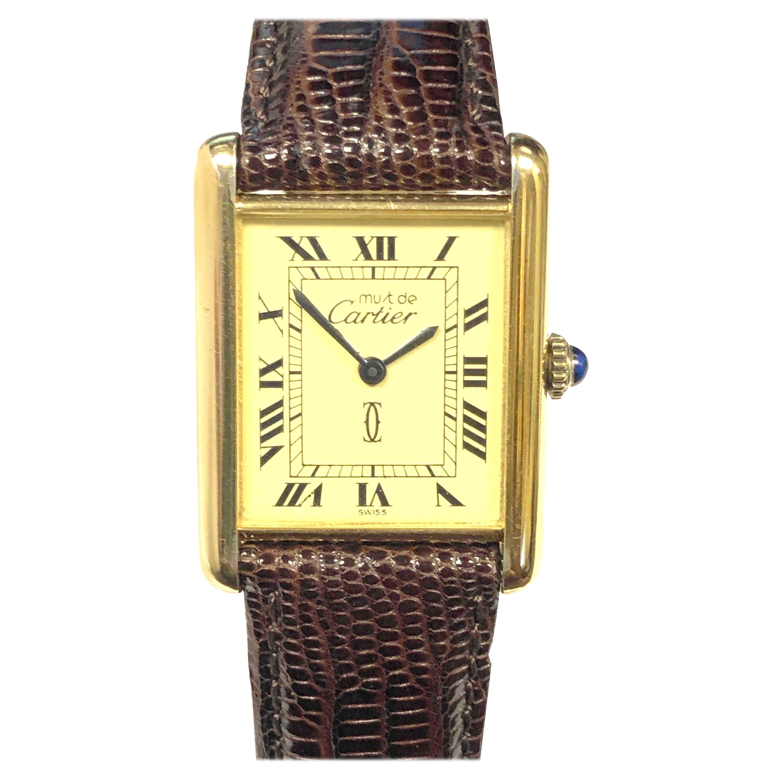 Cartier Classic Tank Vemeil Mechanical Wristwatch