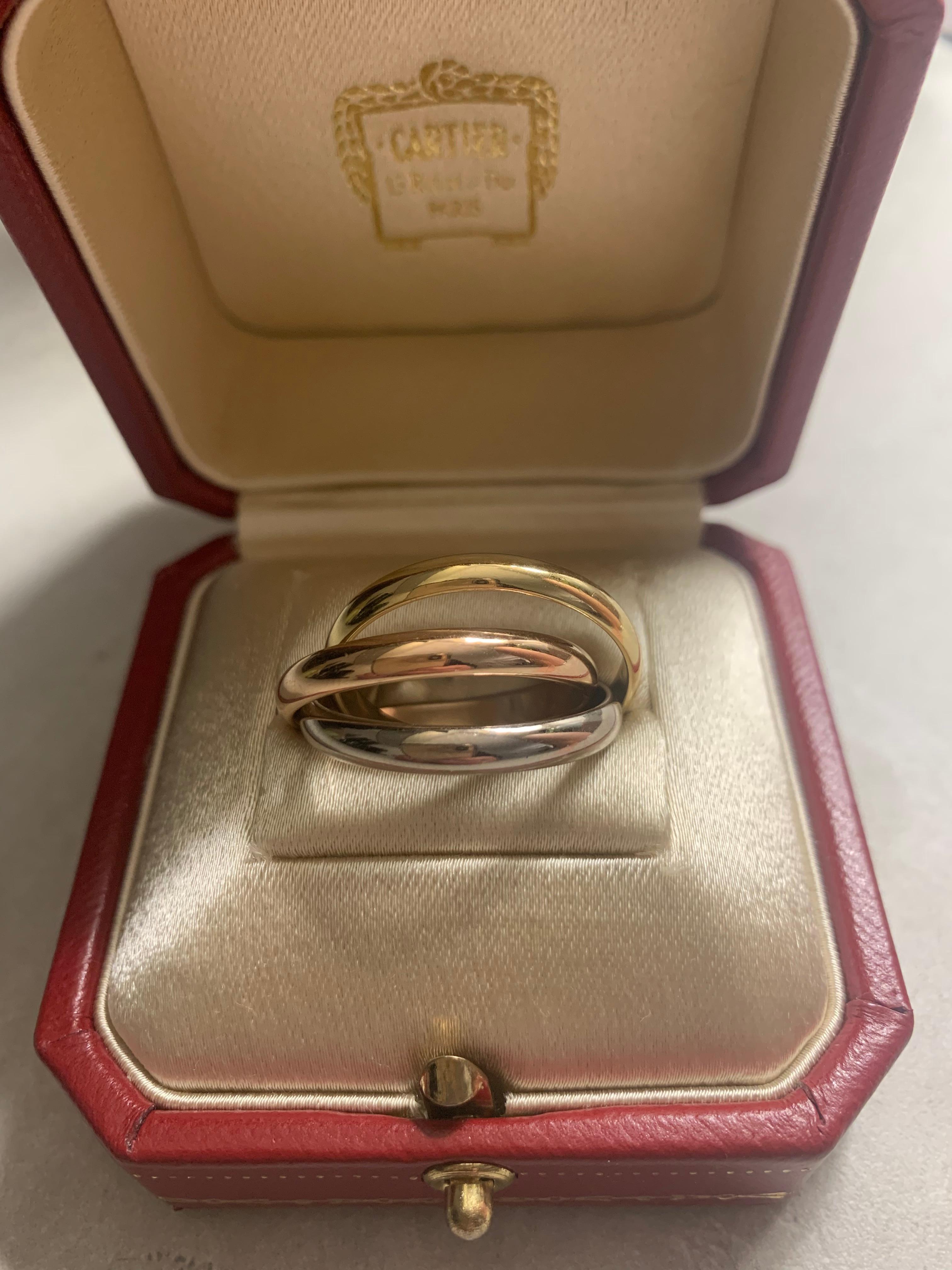 cartier 3 colour ring