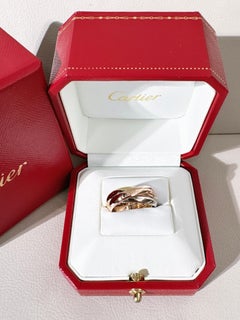 Cartier Classic Trinity Ring 18K Weiß, Gelb und Rose Gold Größe 54