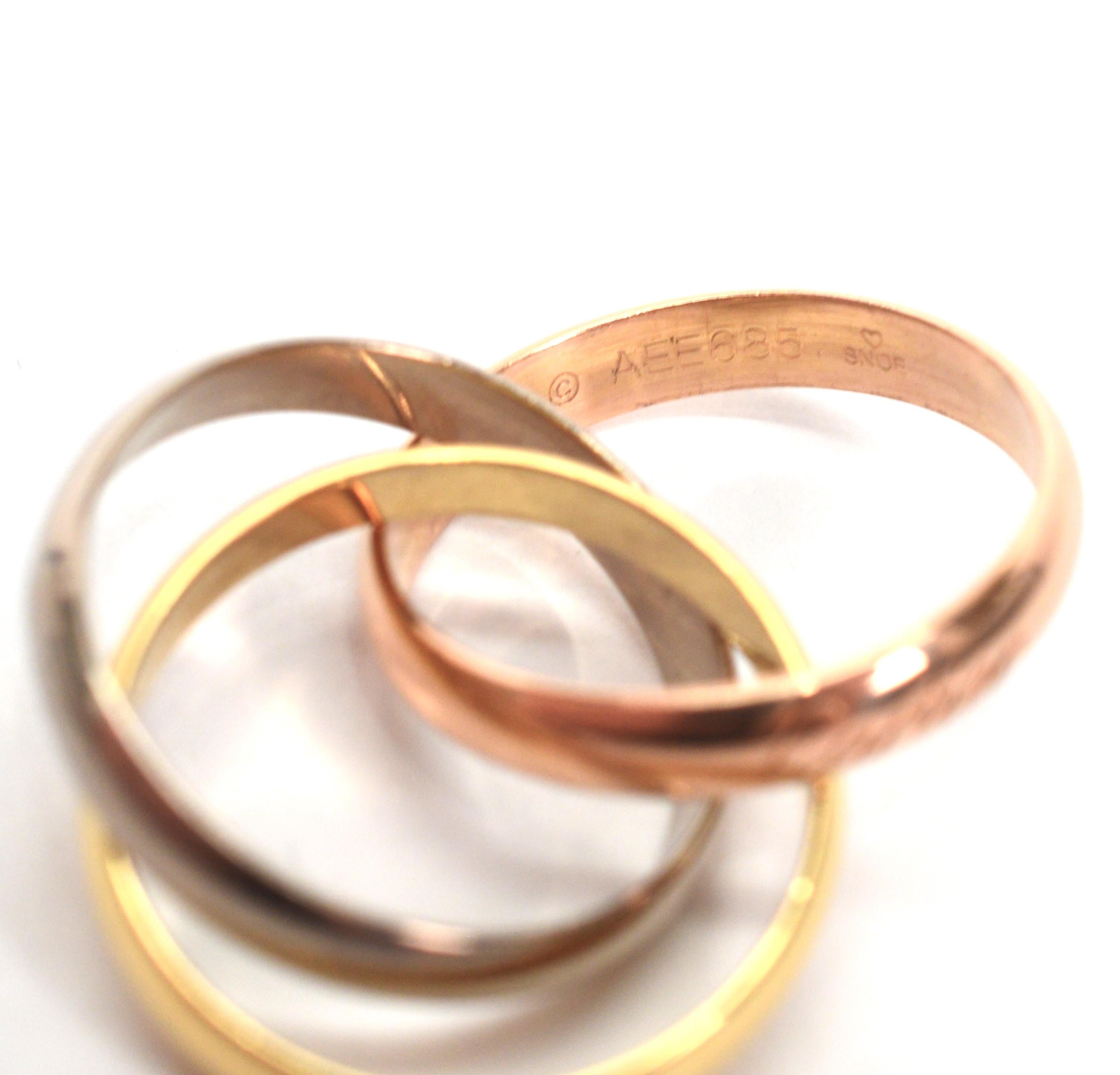 cartier trinity ring rose gold