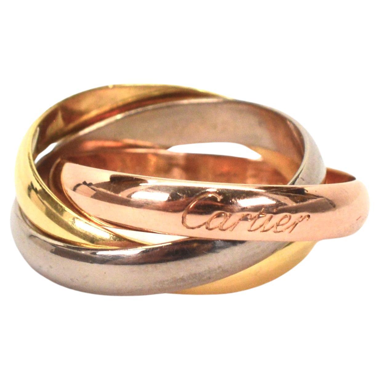Anillo Cartier Classic Trinity de oro amarillo blanco y rosa de 18 quilates