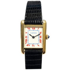 Cartier Classic Vermeil Tank Ladies Mechanical Wristwatch
