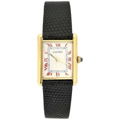 Cartier Classic Vermeil Tank Quartz Wristwatch