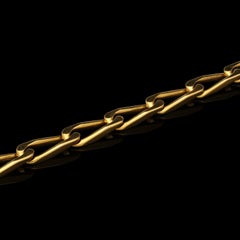 Cartier Classic Vintage 18ct Gold Paper Clip Chain Necklace, 1976