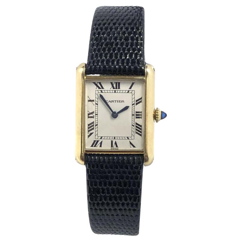 Cartier Diamond White Gold Tank Louis Manual Wind Wristwatch at 1stDibs ...