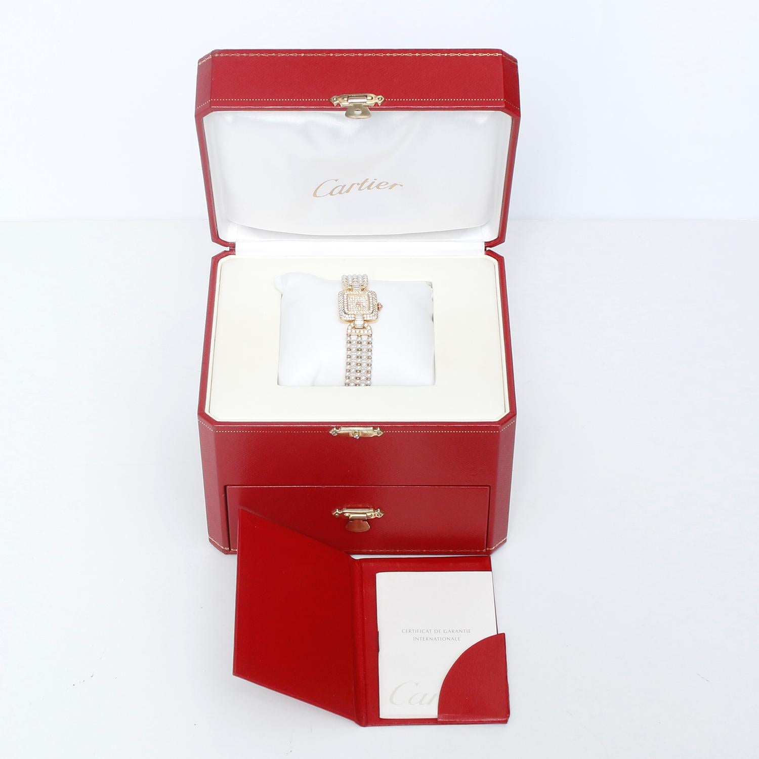 Cartier Classique Pearl & Diamond Ladies Watch 3