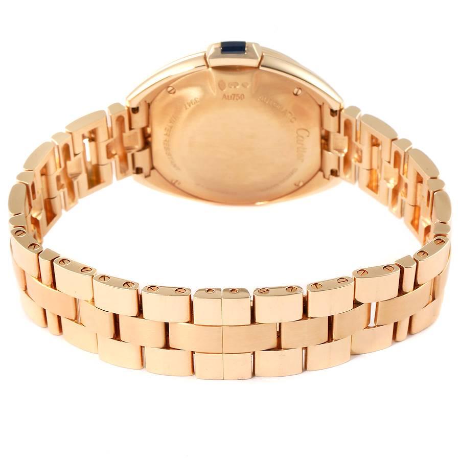 Cartier Cle 18K Rose Gold Automatic Diamond Ladies Watch WJCL0033 For Sale 1