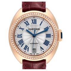 Cartier Cle 18K Rose Gold Diamond Automatic Ladies Watch WJCL0013