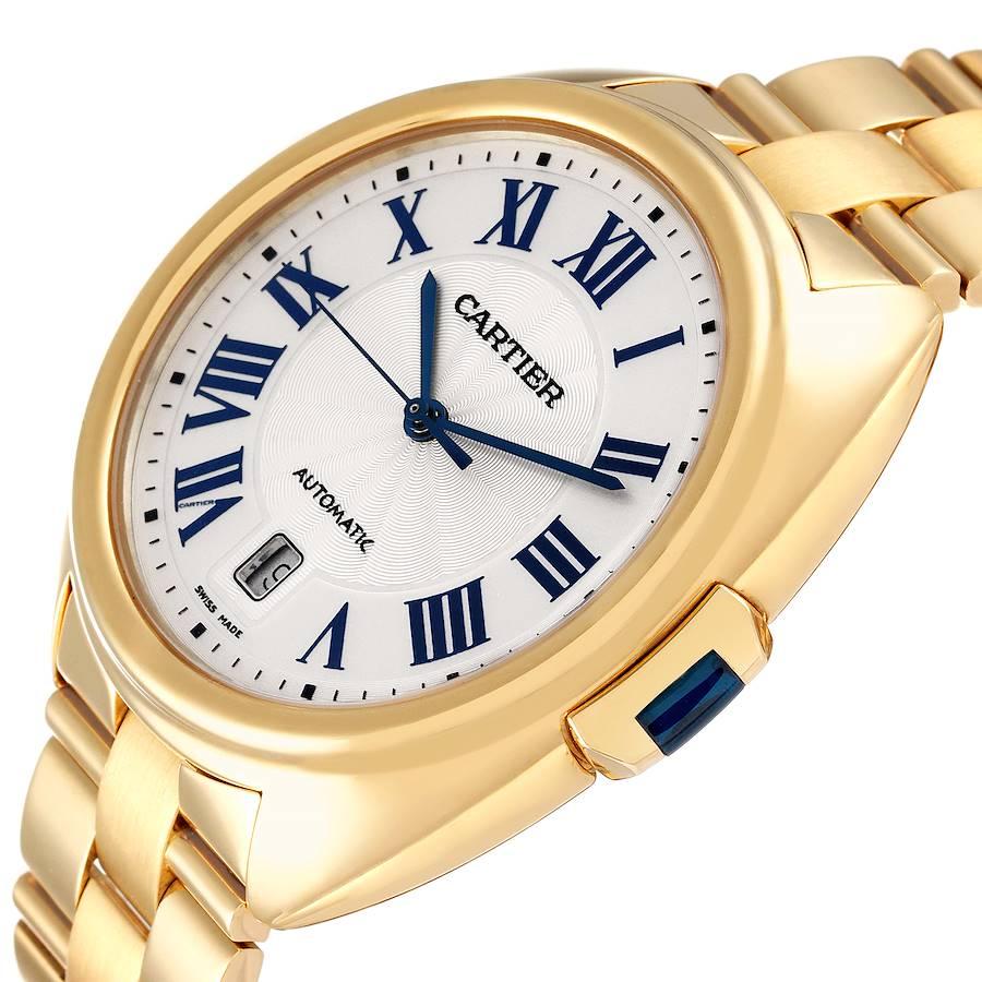 Cartier Cle 18K Yellow Gold Automatic Silver Dial Mens Watch WGCL0003 1