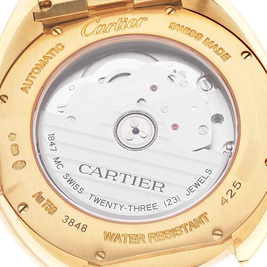 Cartier Cle 18K Yellow Gold Automatic Silver Dial Mens Watch WGCL0003 2