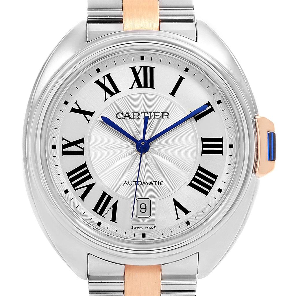 Cartier Cle 40 Steel Rose Gold Silver 