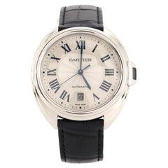 Cartier Cle de Cartier Automatic Watch White Gold and Alligator 40
