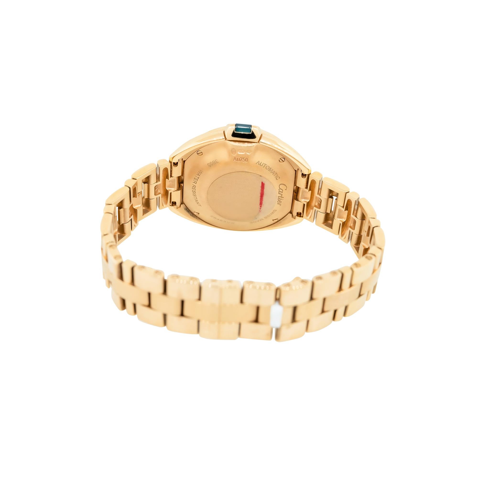 Cartier Clé de Cartier Diamantuhr 18 Karat auf Lager im Zustand „Hervorragend“ in Boca Raton, FL