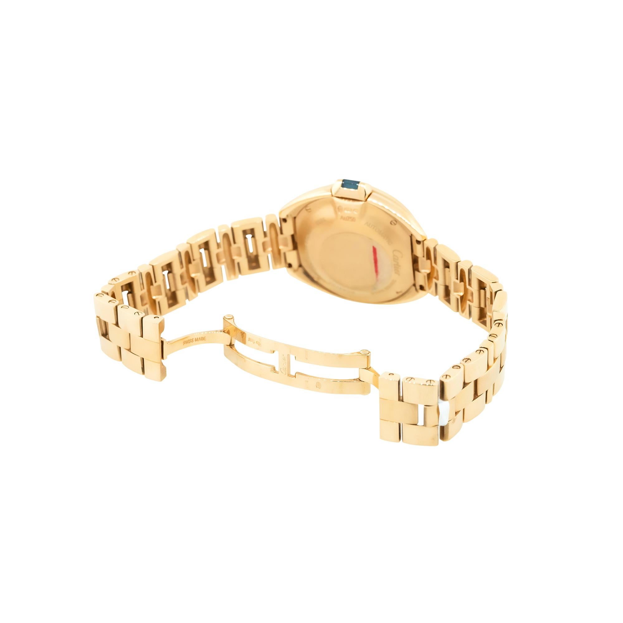 Cartier Clé de Cartier Diamantuhr 18 Karat auf Lager für Damen oder Herren