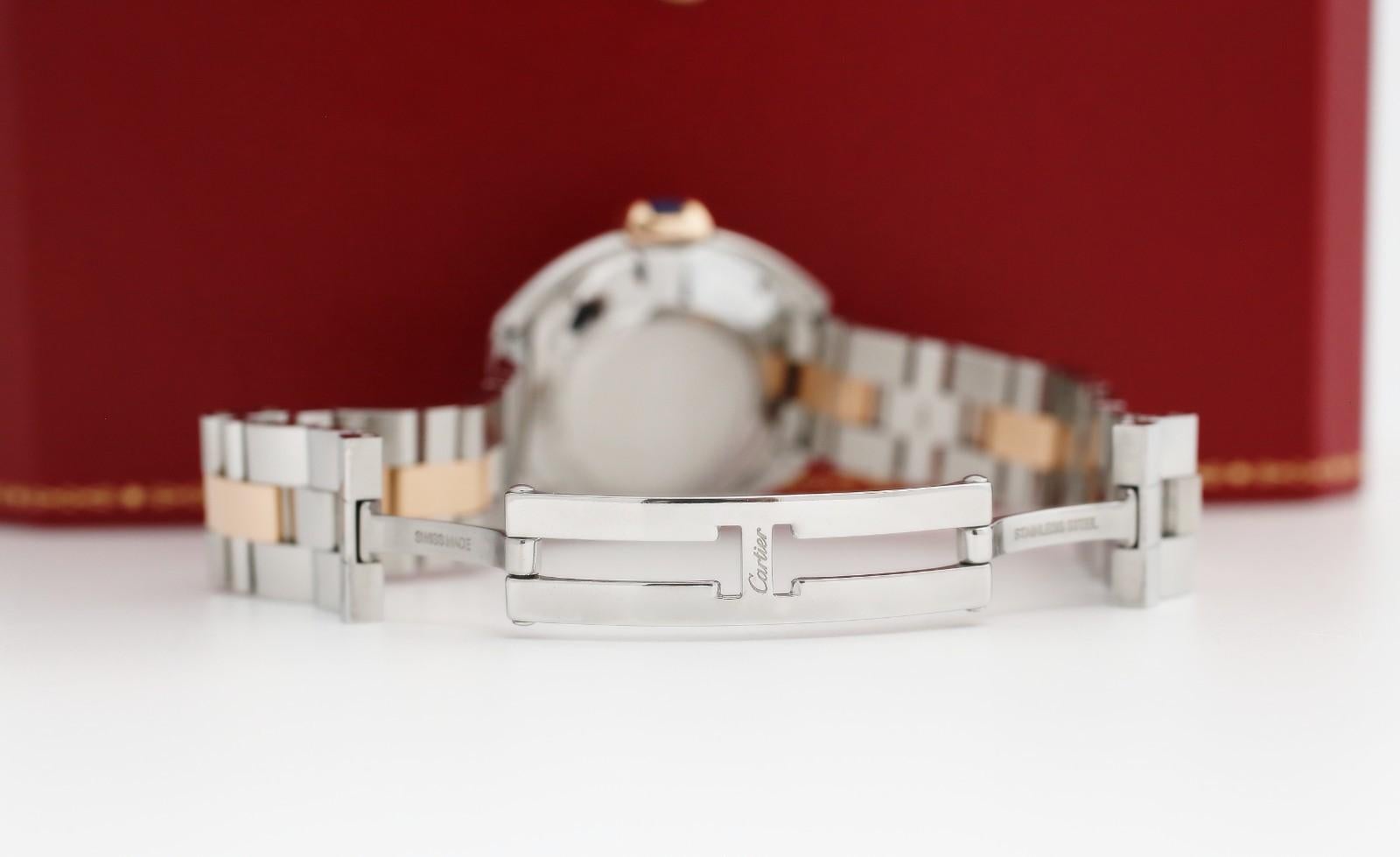 Cartier Cle de Cartier Ref. 3867 Orologio automatico in acciaio/oro rosa 33mm in vendita 4