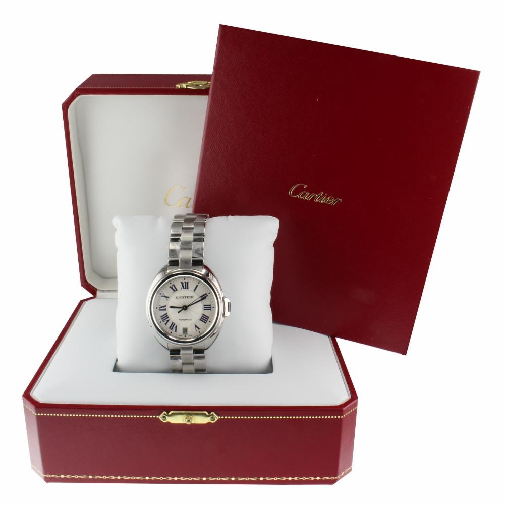 Cartier Cle de Cartier Stainless Steel Automatic Watch WSCL0006 In New Condition For Sale In Miami, FL