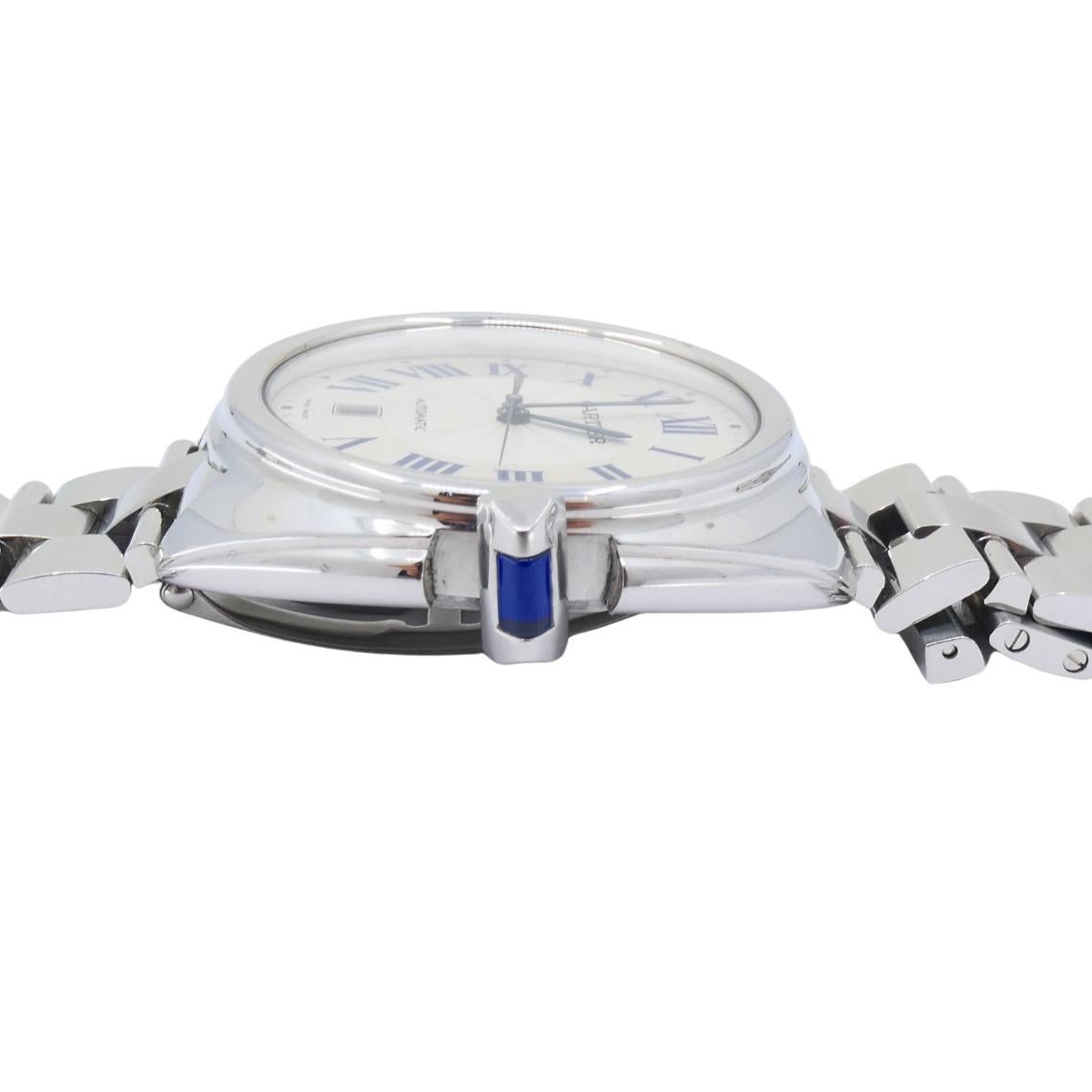 Cartier Clé de Cartier Automatikuhr aus Edelstahl im Angebot 12