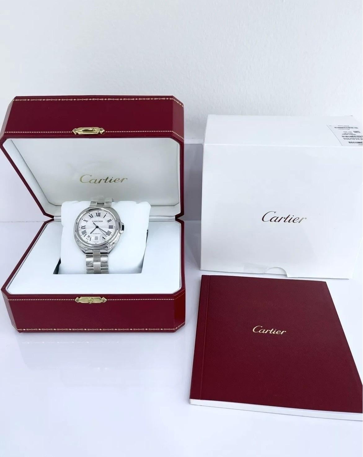 Cartier Cle De Cartier Stainless Steel Silver Dial 40mm WSCL0007 UNWORN For Sale 6