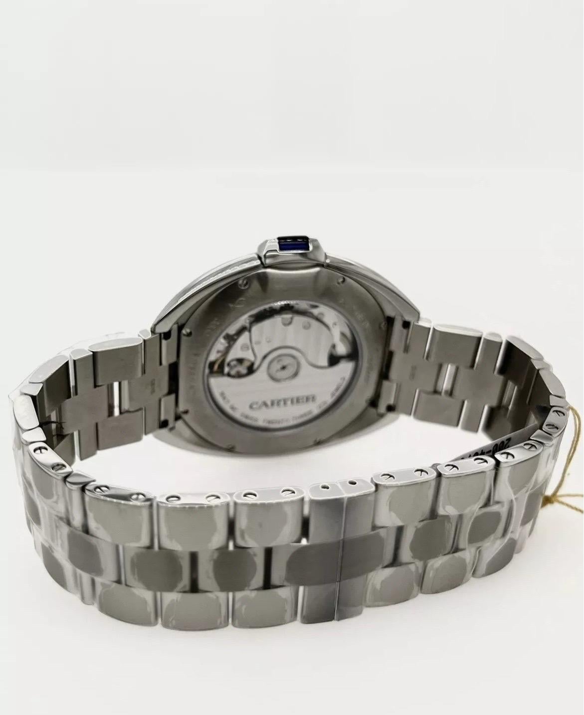 Cartier Cle De Cartier Stainless Steel Silver Dial 40mm WSCL0007 UNWORN For Sale 7