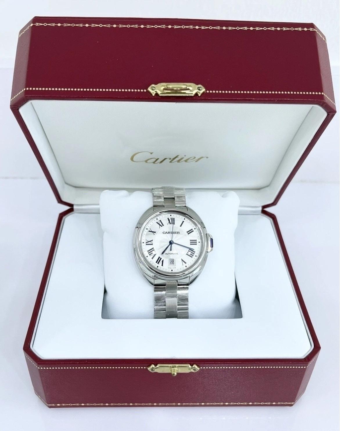 Cartier Cle De Cartier Stainless Steel Silver Dial 40mm WSCL0007 UNWORN For Sale 1