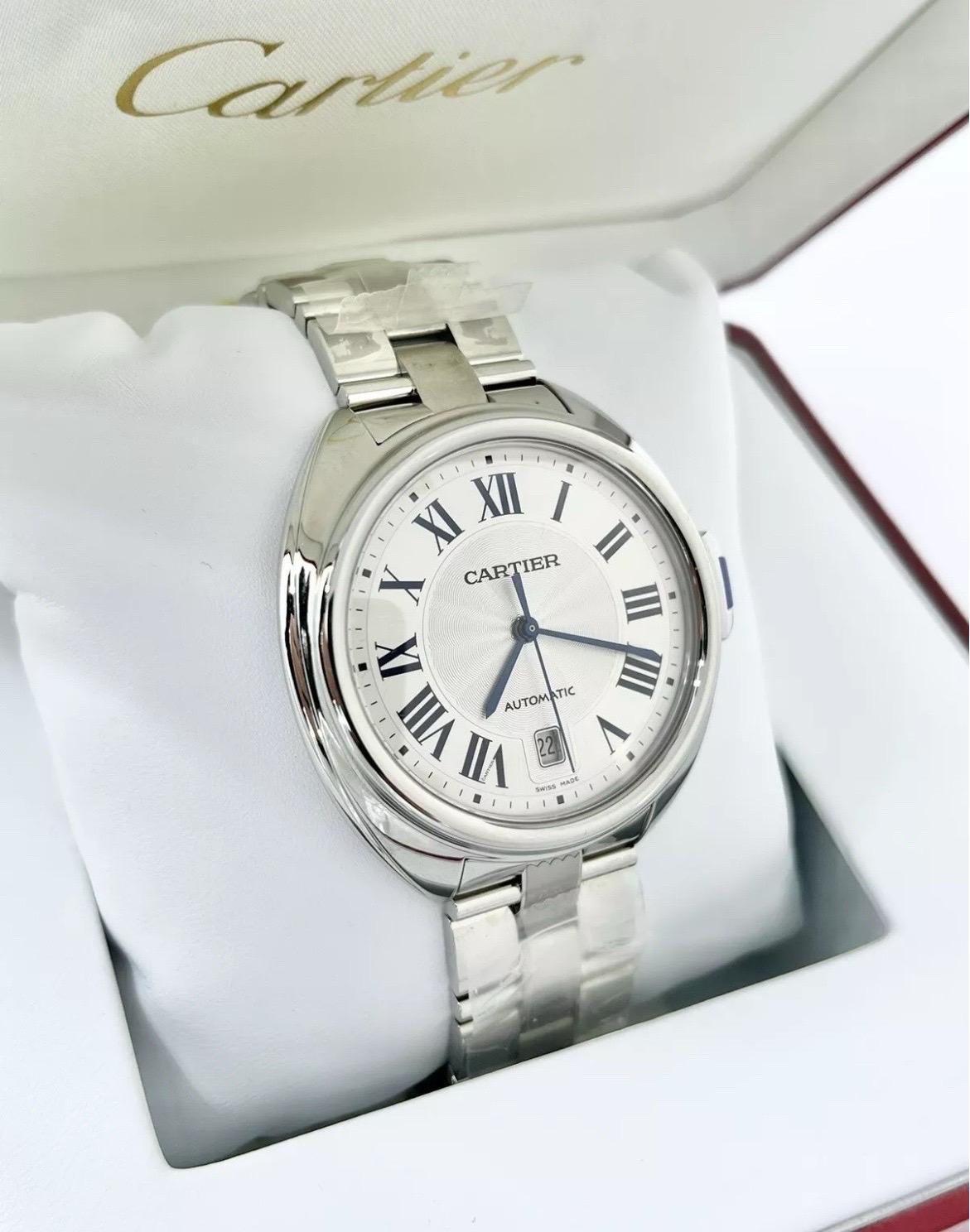 Cartier Cle De Cartier Stainless Steel Silver Dial 40mm WSCL0007 UNWORN For Sale 2