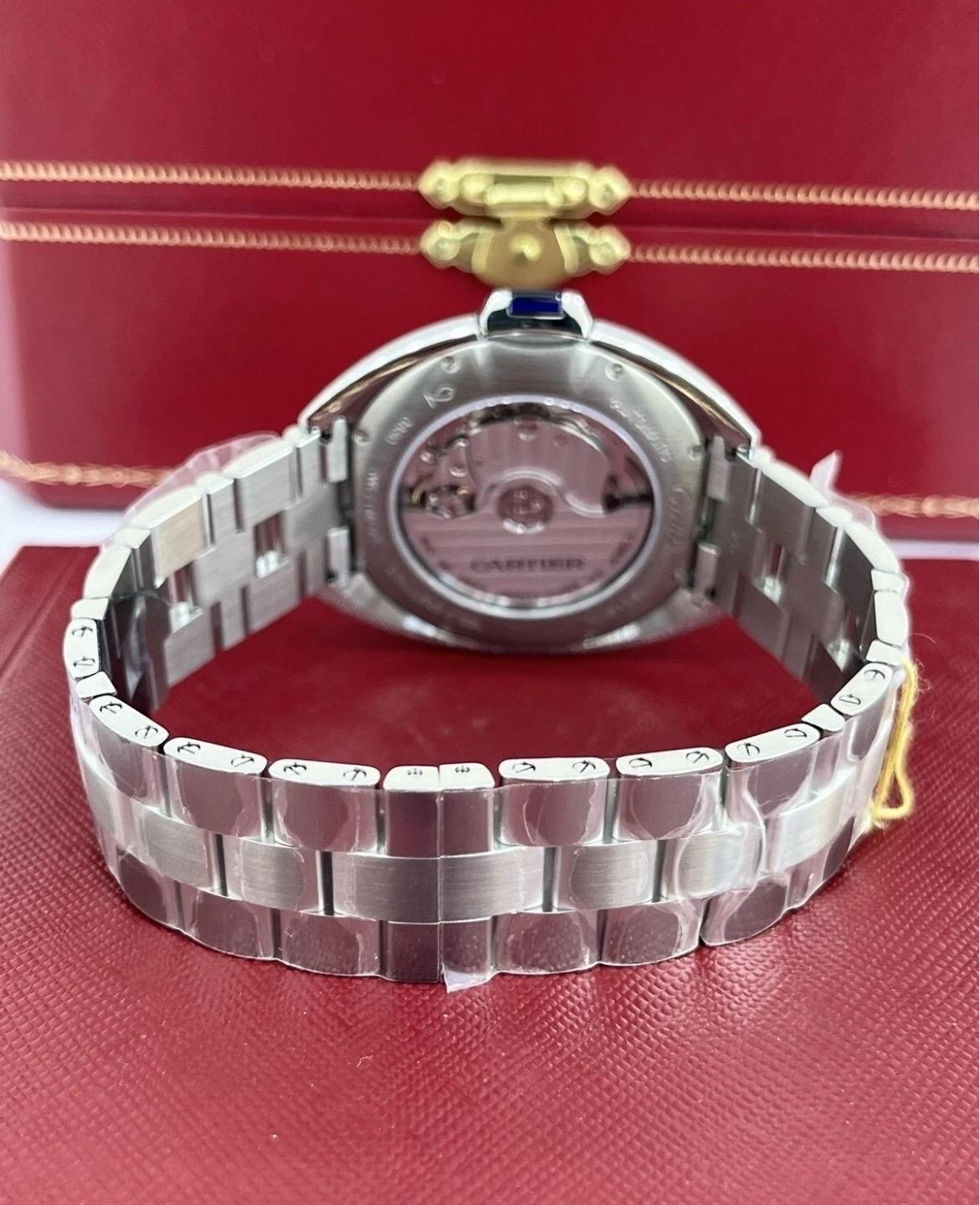 Cartier Cle De Cartier Stainless Steel Silver Dial 40mm WSCL0007 UNWORN For Sale 4