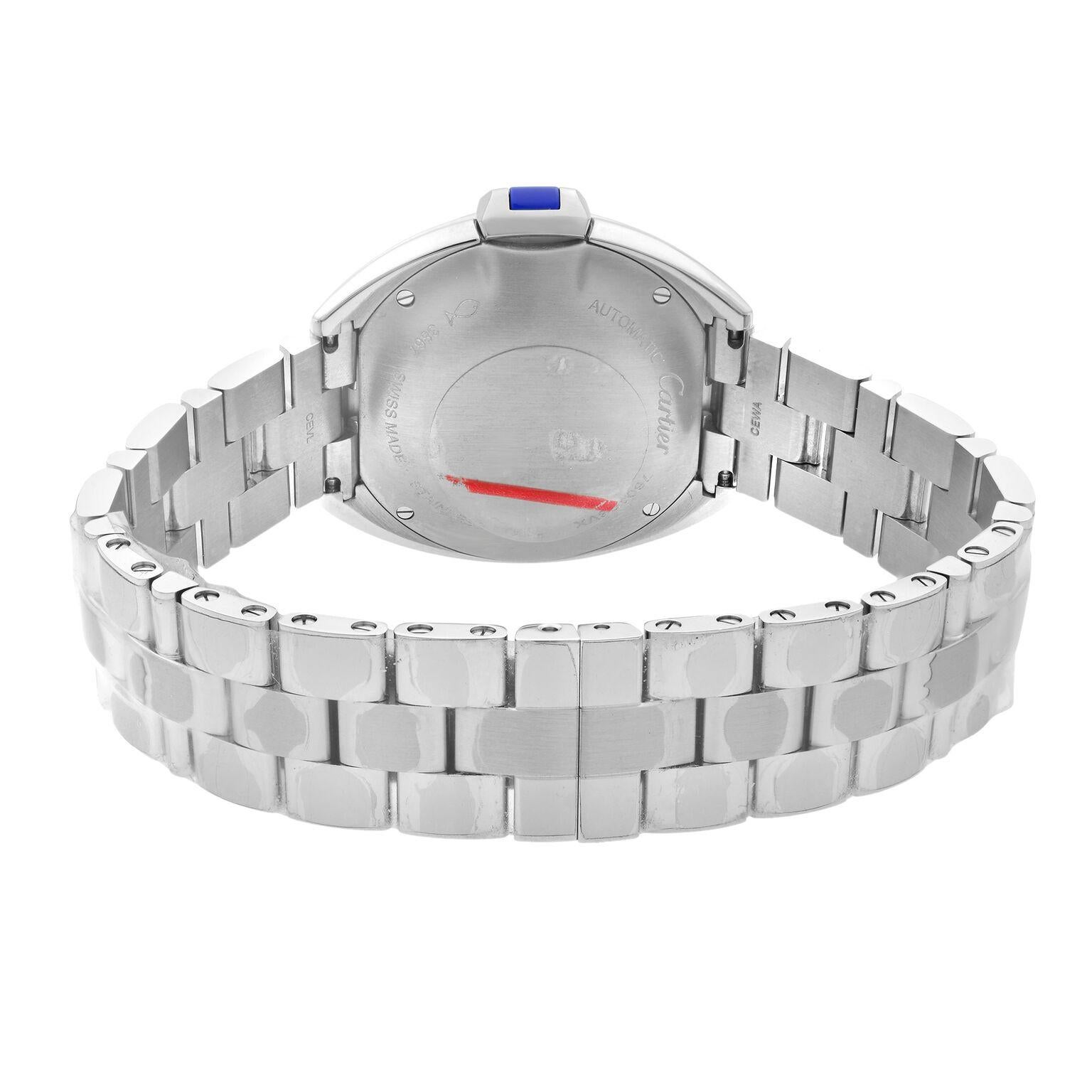 Cartier Cle De Cartier Steel Silver Roman Dial Automatic Ladies Watch WSCL0005 1