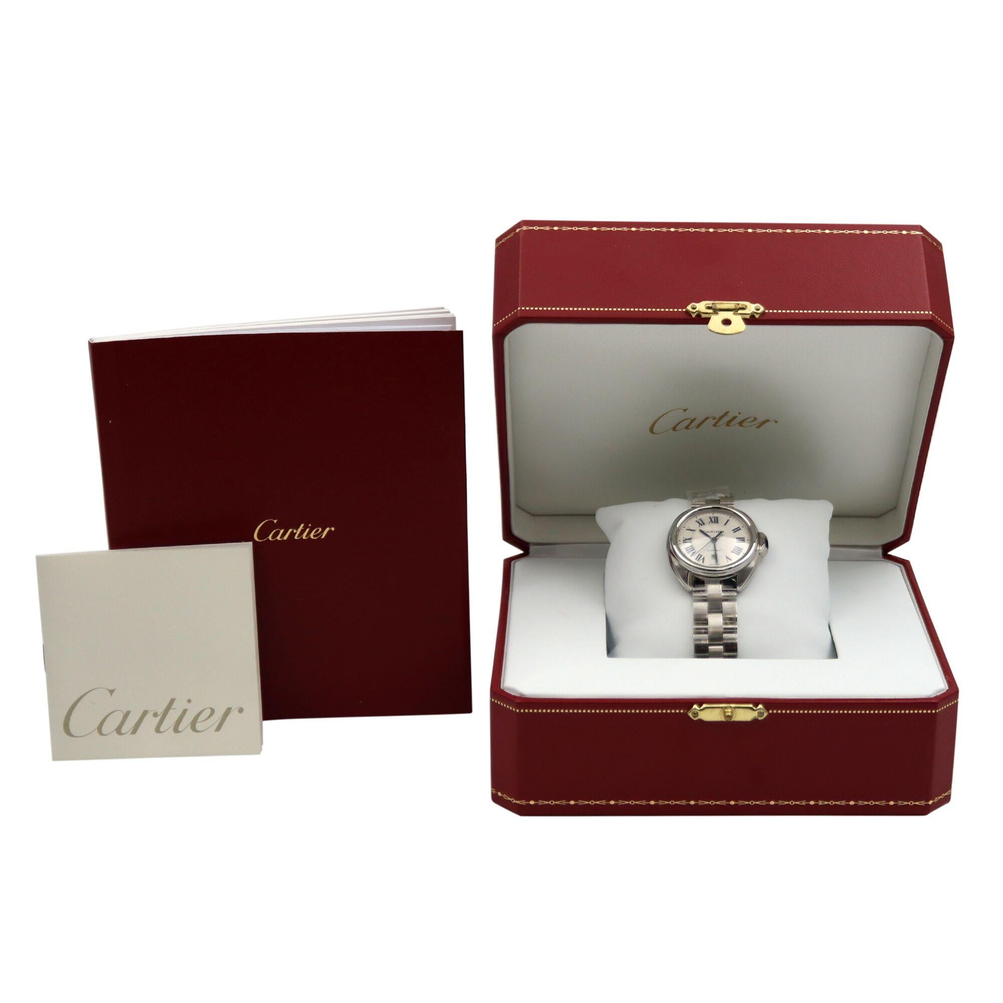 Cartier Cle De Cartier Steel Silver Roman Dial Automatic Ladies Watch WSCL0005 3