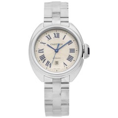 Cartier Cle De Cartier Steel Silver Roman Dial Automatic Ladies Watch WSCL0005