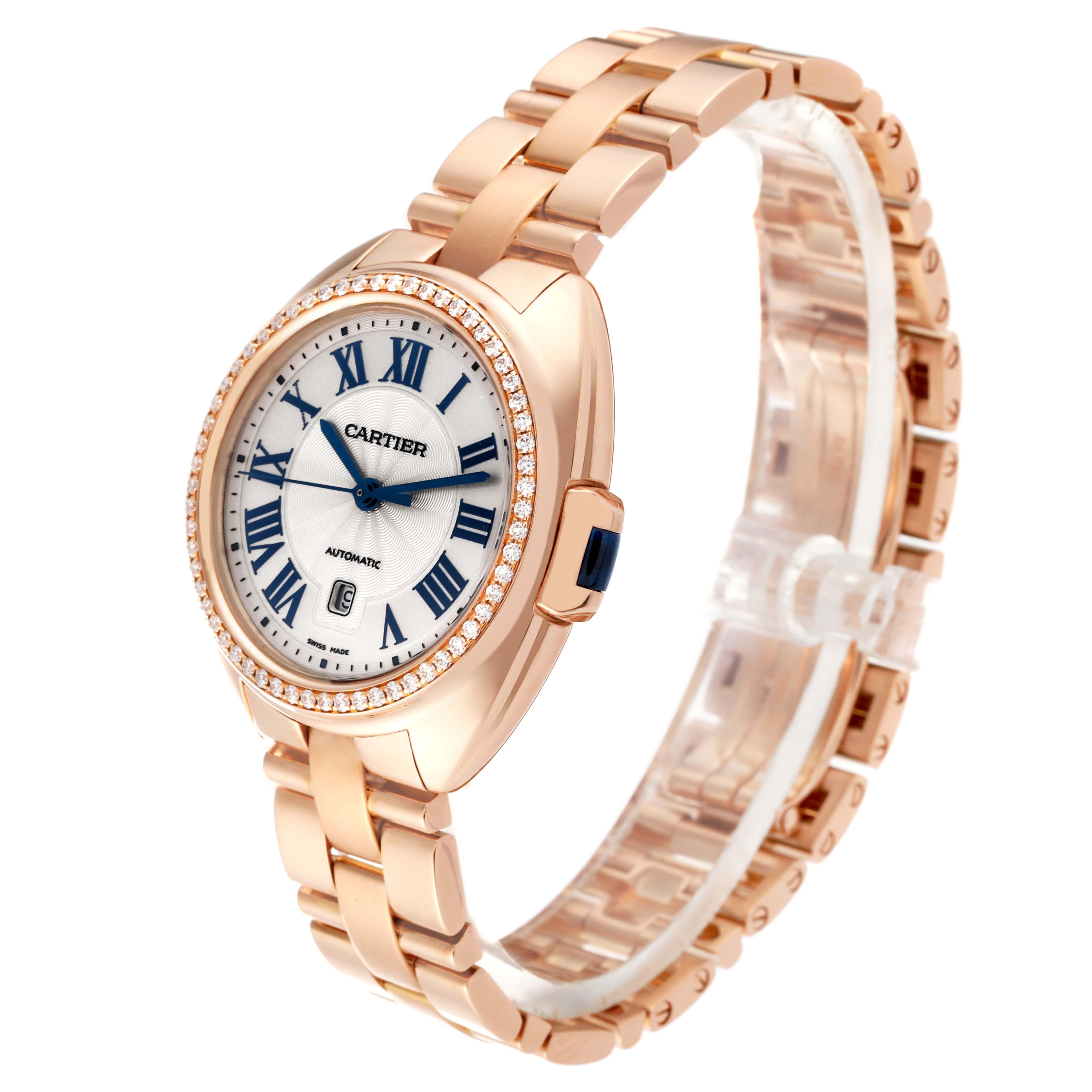 Cartier Cle Montre automatique pour femme en or rose et diamants WJCL0003 en vente 1