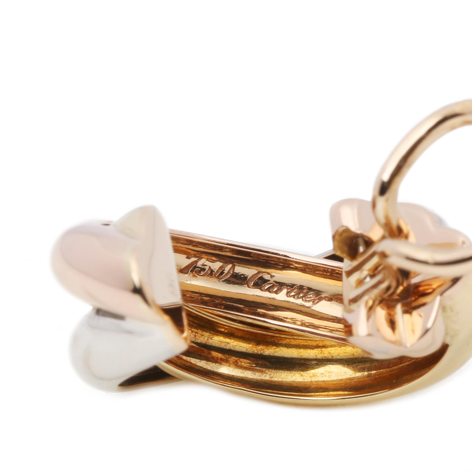 Contemporary Cartier Clip Hoop Trinity Earrings