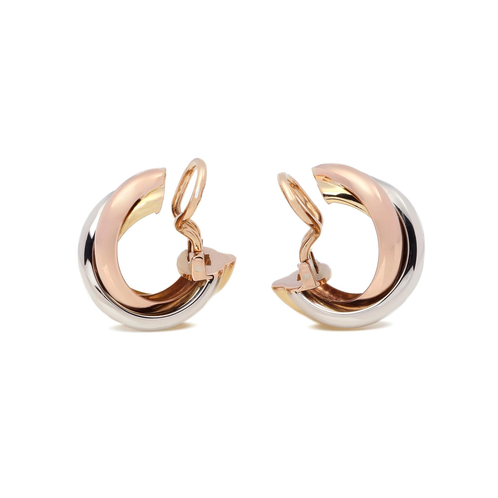 Women's Cartier Clip Hoop Trinity Earrings