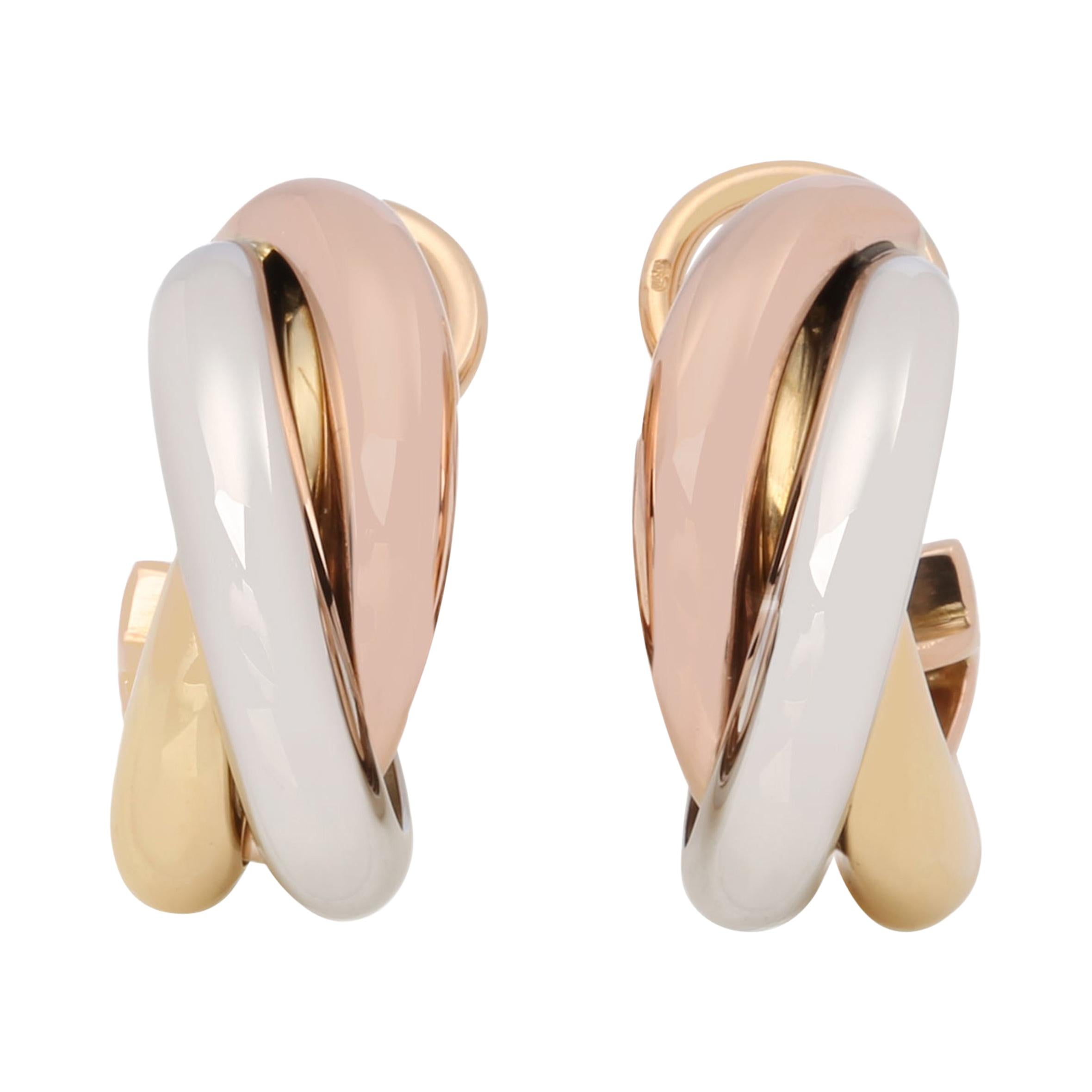 Cartier Clip Hoop Trinity Earrings