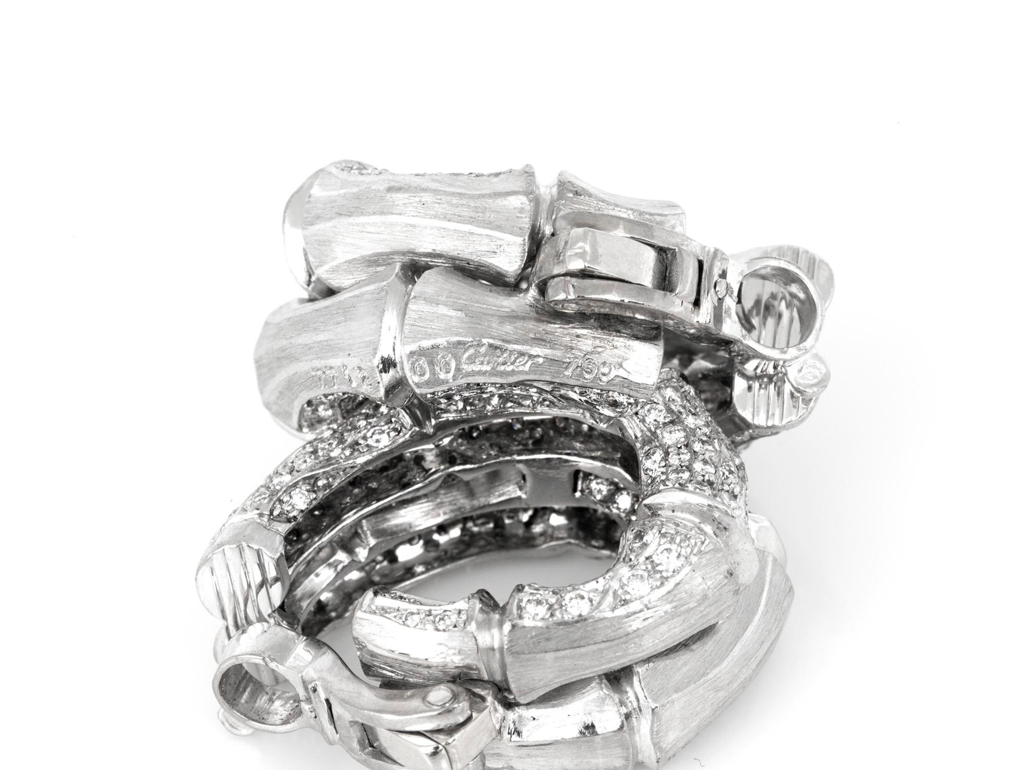 Cartier Diamant-Ohrringe mit Clip (Rundschliff)